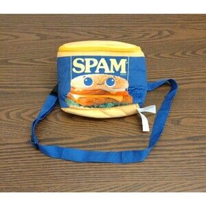 Fiesta Spam Meat Fanny Pack Novelty Gag Gift Adjustable Blue Yellow NWT